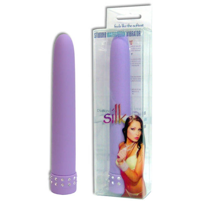 Diamond Silk 7-inch Vibrator - Purple